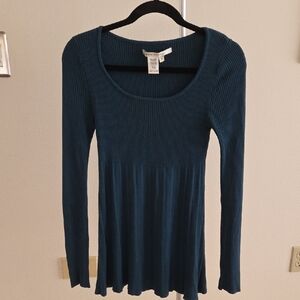 Max Studio Deep Teal Long Sleeve Top